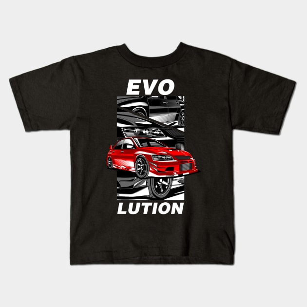 Lancer Evo VIII Kids T-Shirt by aredie19